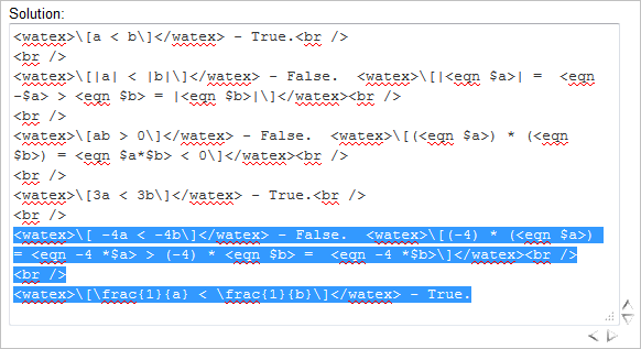 Solution field shows deleted part