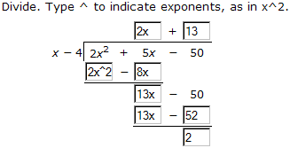 Question as displayed to students