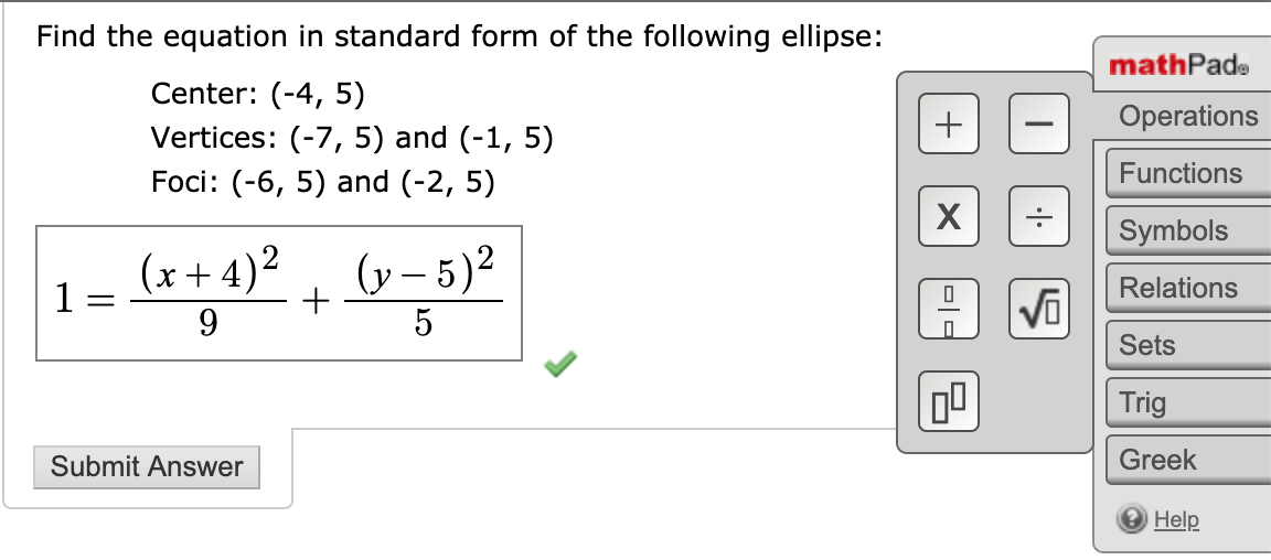 Question as displayed to students