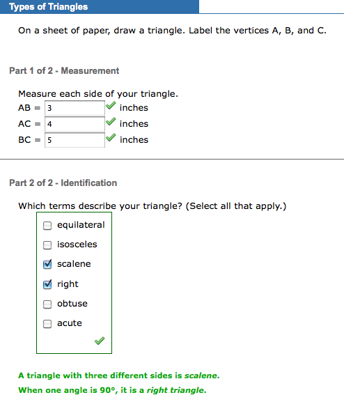 Question as displayed to students