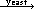 reaction arrow identifying the presence of yeast