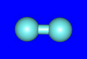 two light blue spheres bound together